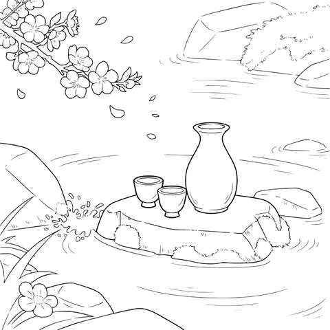 Spring Scene by the River