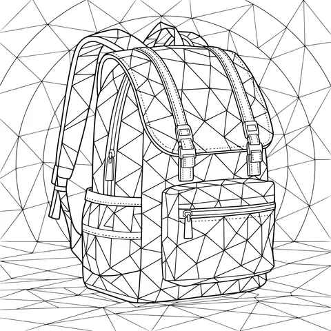 Colorful Geometric Backpack