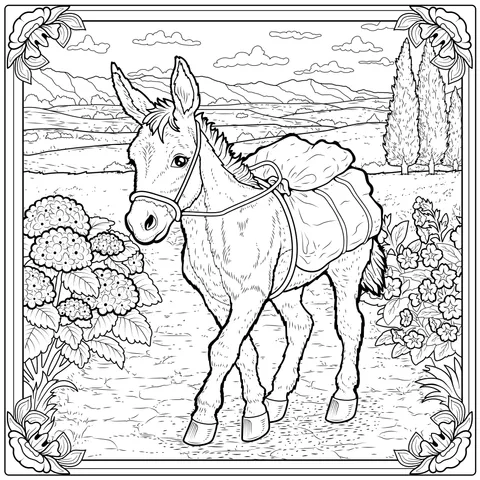 Donkey Carrying Goods