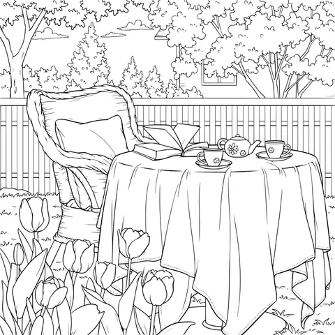 Afternoon Tea Time in the Courtyard