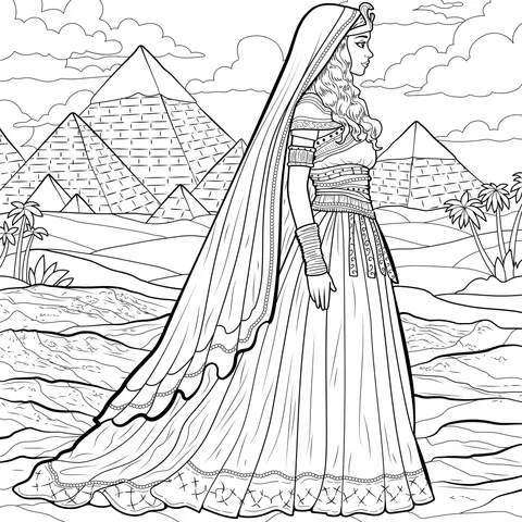 Woman in Ancient Egyptian Attire