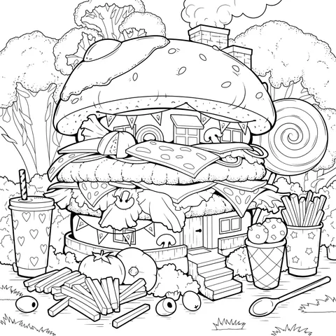 Creative Burger - Shaped House