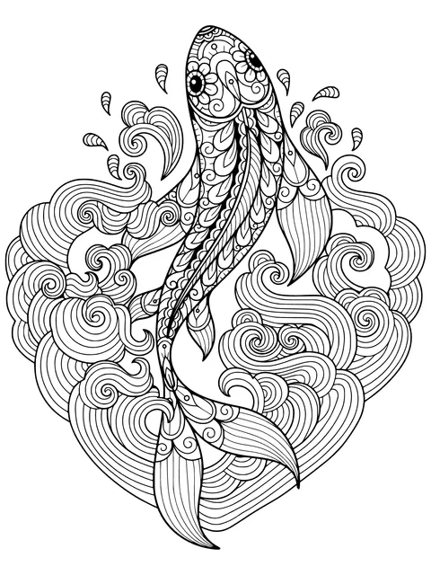 Vivid Koi Fish