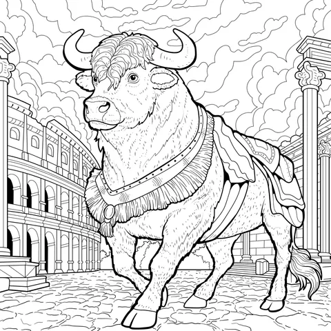 Bull Wandering in Rome