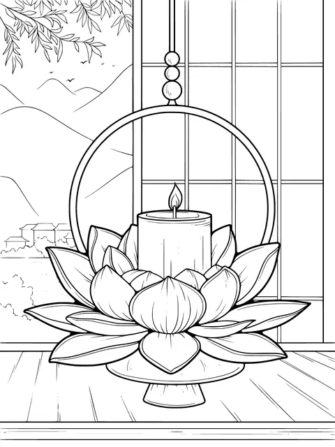 Serene Lotus - Candle Scene