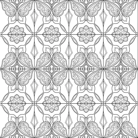 Exquisite Geometric Floral Pattern