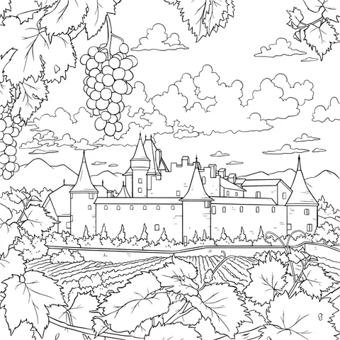 Castle in a Grape Vineyard