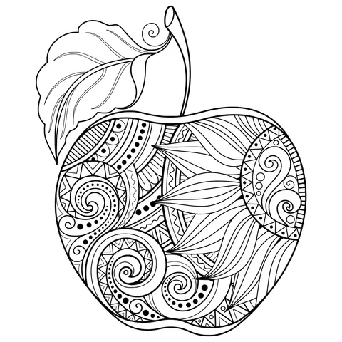 Artistic Apple Pattern