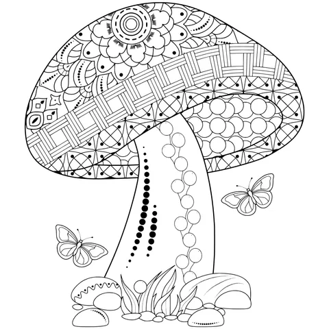 Colorful Mushroom Pattern