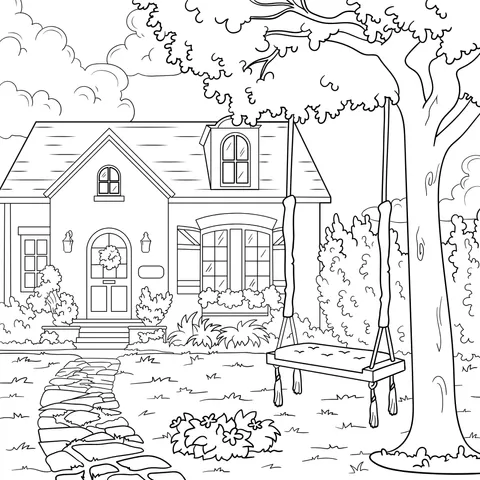 Cozy Courtyard Scene