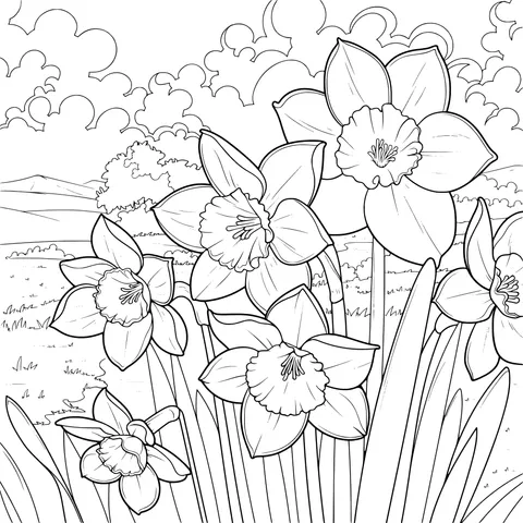 Spring Narcissus Scenery