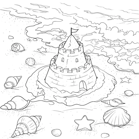 Dreamy Sandcastle on the Beach
