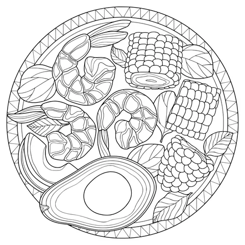 Delicious Seafood and Vegetable - Fruit Platter