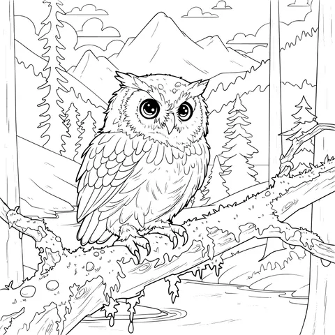 Owl in the Forest