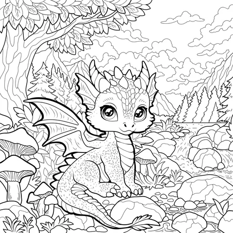 Cute Pink Little Dragon