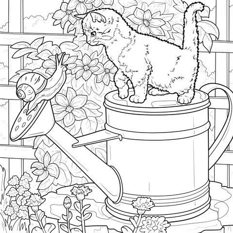 A Garden Adventure of a Cat and a Snail