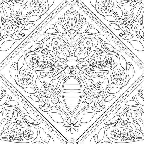 Exquisite Insect and Flower Pattern