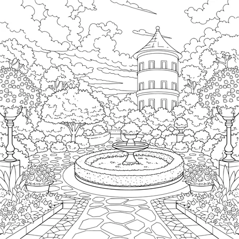 Dreamy Garden Scene