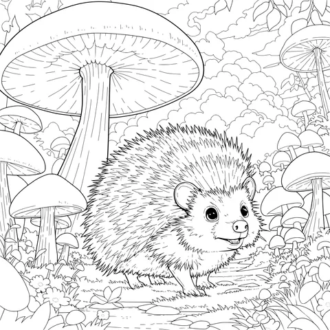 A Hedgehog's Fantastic Mushroom World