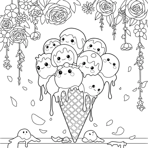 Adorable Ice - Cream Illustration