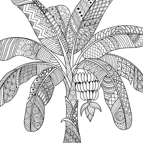 Exquisite Banana Tree Pattern