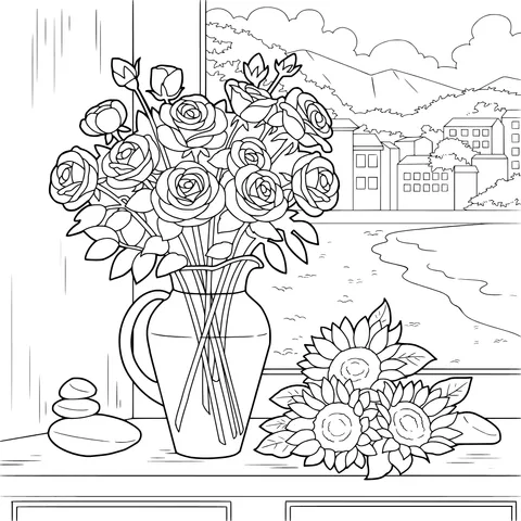 Flower View by the Window