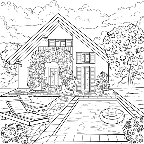 Cozy Courtyard Scenery