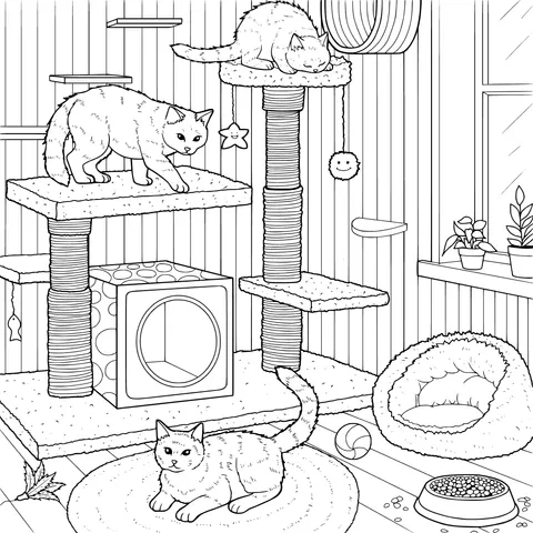 Cats' Joyful Little World