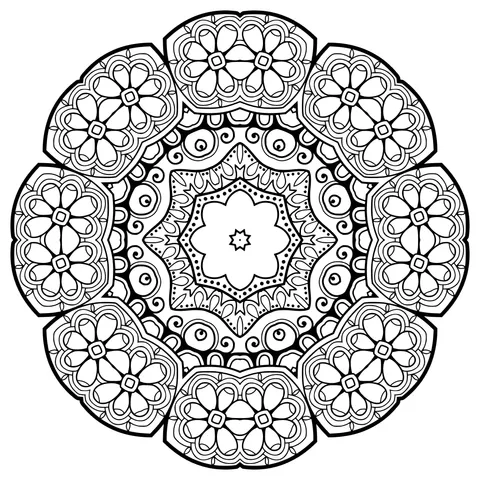Exquisite Floral Mandala Pattern