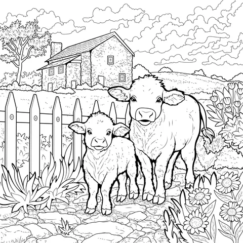 Cows and Sheep in the Countryside