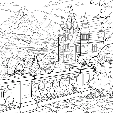 Dreamy Castle Scenery