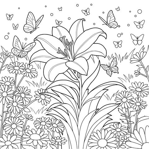 Butterflies among Flowers
