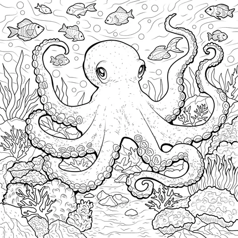 Octopus Adventure in the Ocean