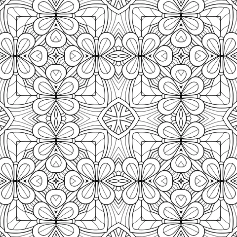 Exquisite Geometric Floral Pattern