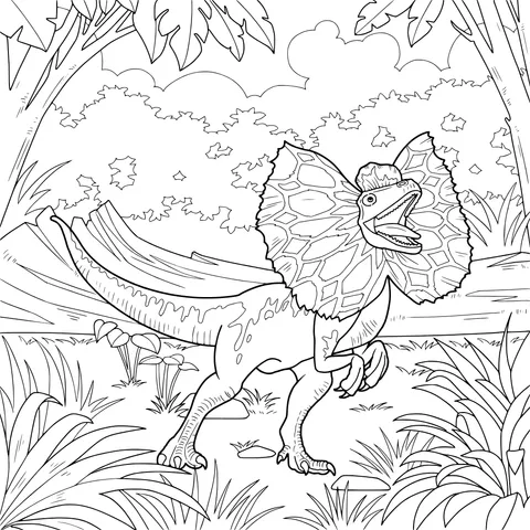 A Strange Dinosaur in the Jungle