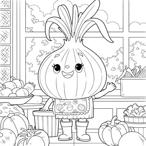 Cute Onion Character