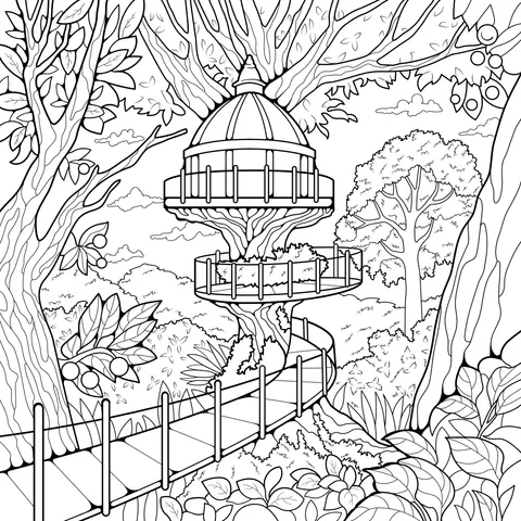 Dreamy Tree - house Scenery