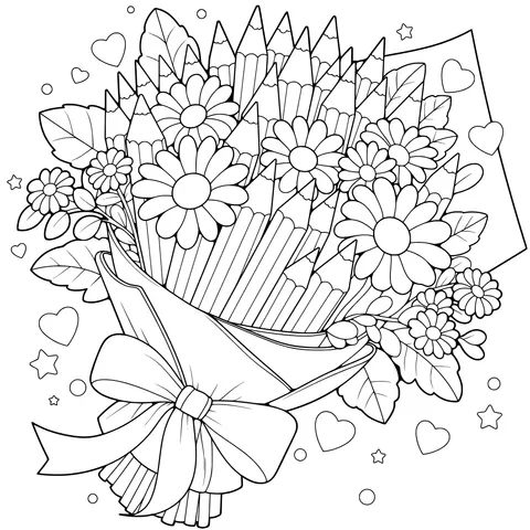 Colored Pencil Bouquet