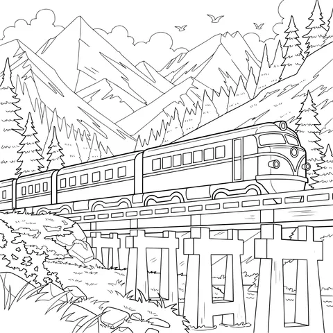 Mountain - Train Scenery