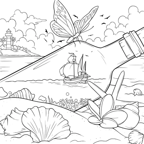 Ship in a Bottle and Beach Wonder
