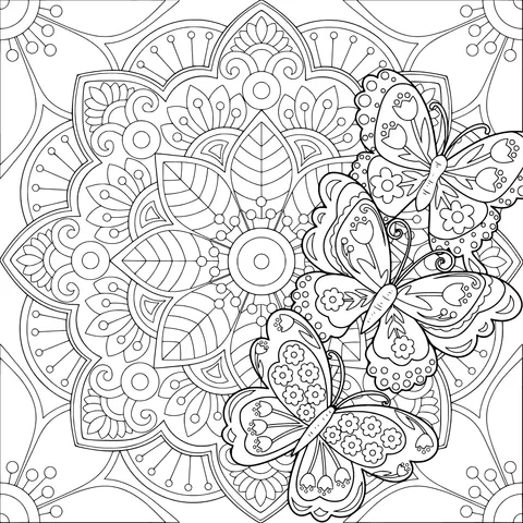 Butterfly Mandala Pattern