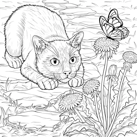 Cat and Butterfly
