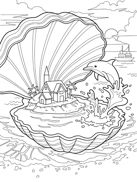 Dreamy Island in a Seashell