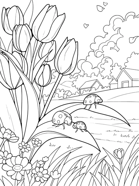 Springtime Rural Scene