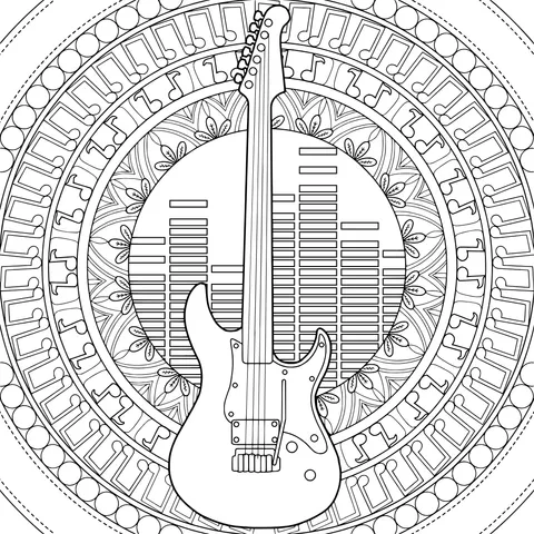 Guitar and Music Elements Pattern