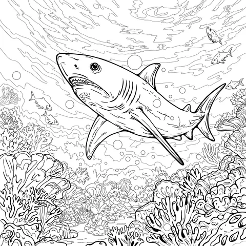 Underwater Shark Scene