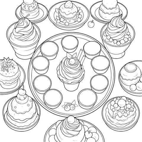A Feast of Colorful Desserts