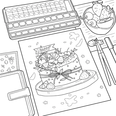 Delicious Cake Illustration