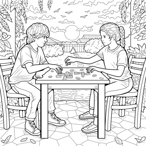 Teenagers Playing a Game Outdoors