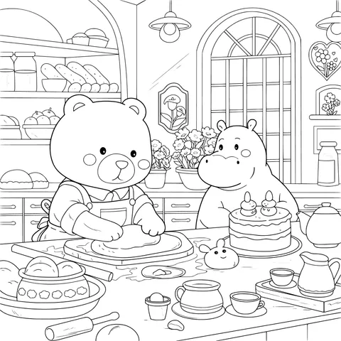 Bear and Hippo's Baking Time